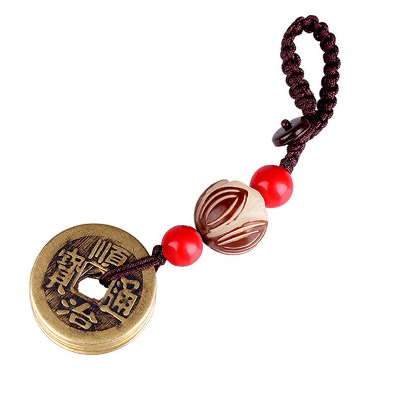 Lucky Transfer Body Protection Plum Copper Coin Pendant - 图片 6