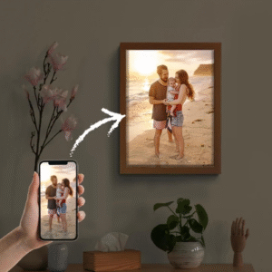 Custom LED Light Painting Personalized Photo Night Lamp Gift $60.00 USD