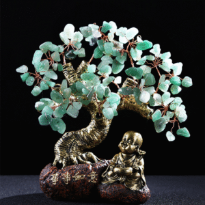 Natural Dongling Green Crystal Fortune Tree Ornament