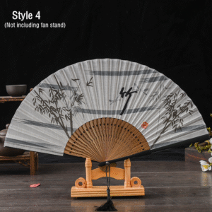 Chinese Folding Fan with Bamboo Frame for Traditional Gift Giving