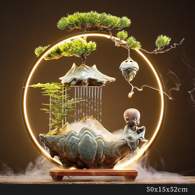 Alpine Flowing Water Attracting Wealth Feng Shui Ornament - Image 2