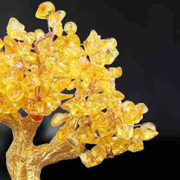 Citrine Small Water Turtle Money Tree Feng Shui Lucky Tree Decorative Ornaments - Image 3